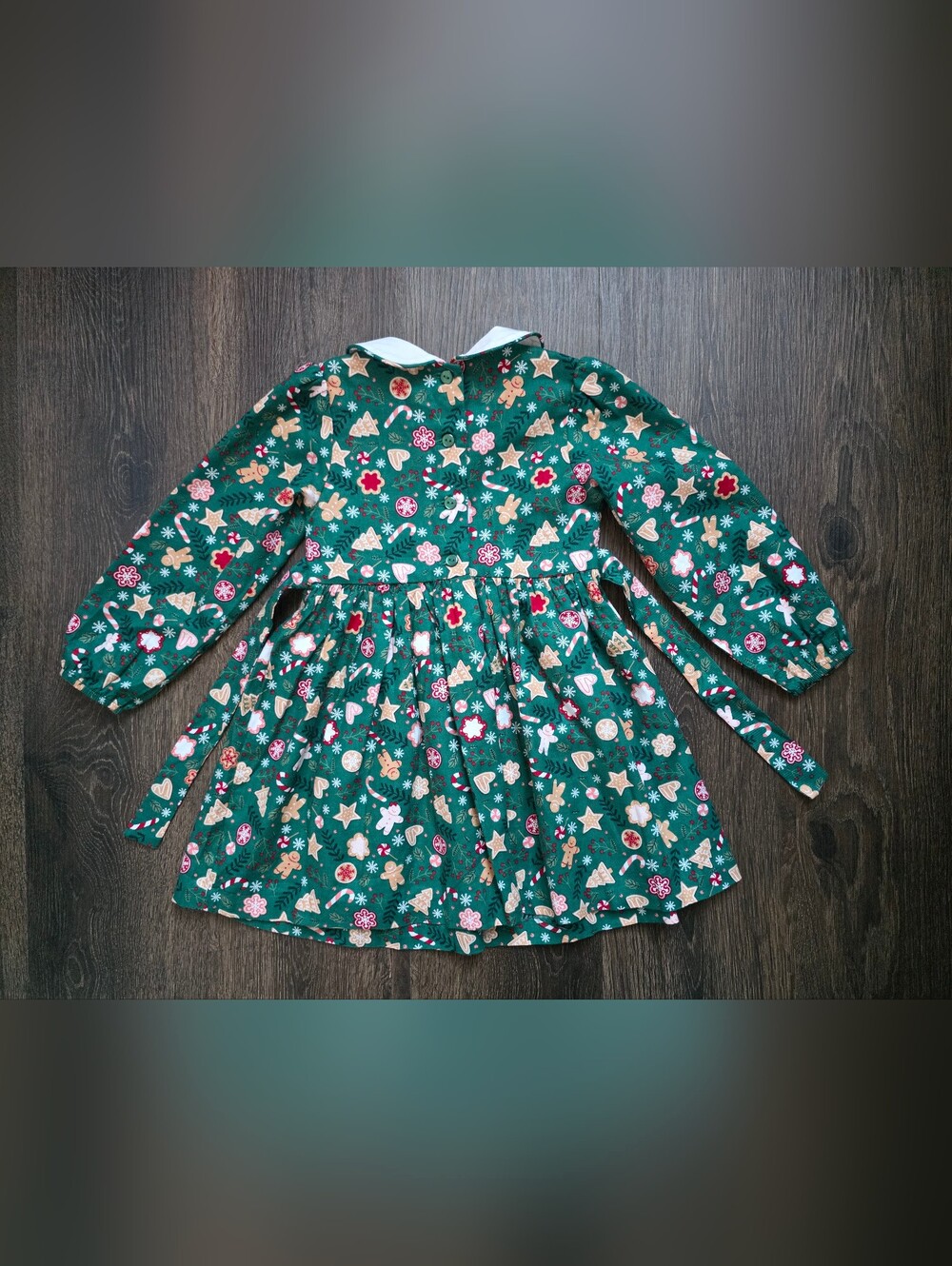 Bonnie Jean Gingerbread Smocking Dress - Picture 14 of 14